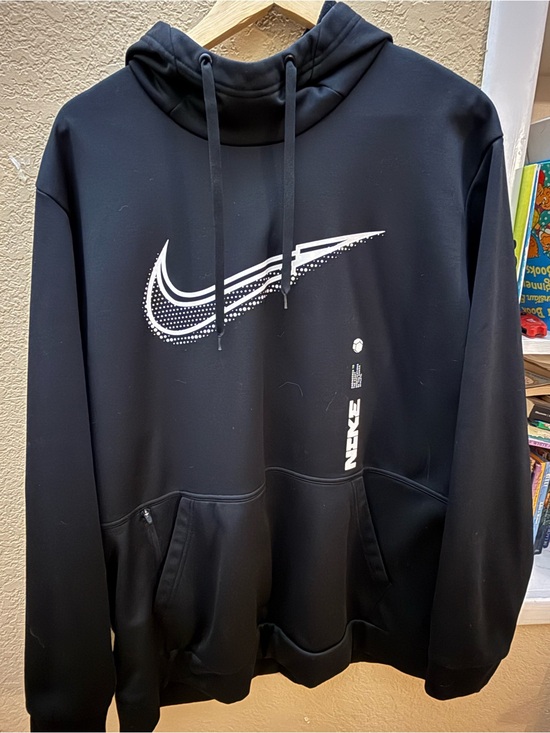 Nike Other - Nike Black Crewneck Sweatshirt with White Swoosh Graphic